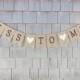 Miss to Mrs Banner, Miss to Mrs Bunting Garland, Engagement Banner, Engaged Garland, Bridal Shower Decor, Burlap Rustic Country Shower Sign