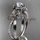 14kt white gold diamond leaf and vine wedding ring, engagement ring ADLR214