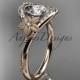 14kt rose gold diamond unique engagement ring, wedding ring ADLR166