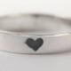 Hidden Mesage Heart ring, 925 Sterling silver w. oxidized heart w. carved heart inside. Valentines Gift, Engagement, friendship, Mothers day