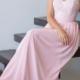 Pink Ruched Ankle Length Sweetheart Chiffon Sleeveless