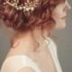 Gold bridal hair comb - Gold wedding headpiece - Bridal headpiece - Wedding hair piece -  Gold leaf headpiece