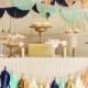 Tissue Garland Party Backdrop 