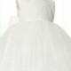 Beautiful White Lace Girls Gown for a Flowergirl Wedding Party and Special Occasions