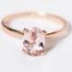Rose Gold Morganite Engagement Ring 