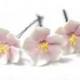 Cherry blossom, Bridal White Hair Pins ,Flower hair pin,Simple flowers, Rustic Hair flower, Bridal Hair Pins - SET