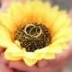 Yellow Sunflower ring Dish, holder Ring bearer, Wedding rings storage, sunflower wedding, wedding decoration, Wedding Gift, Sunflower ring