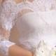Bridal lace  bolero  Off-Shoulder / French Lace /wedding jacket/  shrug/ lace top