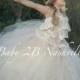 Vintage Wedding Lace Flower Girl  Dress  Blended Blush Dress Couture Tulle Dress All Sizes Girls