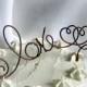 Wedding Rustic Decor, Love Cake Topper, Choose Your Color