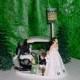 GOLF Cart Sports Fan Groom Fun Green Wedding Cake Topper-Dress Bride Just Married - G4S