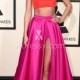 Taylor Swift Two-piece Celebrity High Slit Prom Dress Grammys 2016 Red Carpet
