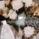 Made to Order- Burlap Wedding Decoration- Bridal Shower Decoration- Wedding Wreath- Burlap Wreath