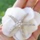 Perfect Starfish Brooch Hair Piece Silk Hydrangea Petals- Hair Wedding Headpiece - Hair Clip
