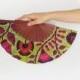 African wax print accessory - Spanish hand fan with case by Olelé - Neon Flowers - Urban fashion Spring Summer