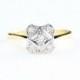 Edwardian old cut diamond engagement ring in 18 carat gold and platinum for her