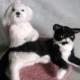 Wedding Cake Topper / Custom Felted Miniature Sculpture of your pet on your Wedding cake  / Cute
