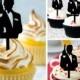 Ca321 New Arrival 10 pcs/Decorations Cupcake Topper/ James Bond 007 /Wedding/Silhouette/Props/Party/Food & drink/Vintage/Fun/Birthday/Shop