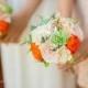 Romantic Wedding Bouquet -Custom Colors Natural Bridal Bouquet, Keepsake Alternative Bouquet, Sola Bouquet, Shabby Chic Rustic Wedding