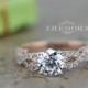 1.40 CT Round Cut Halo Engagement Ring Bridal Band Solid 14k White/Rose Gold, Unique Wedding Ring, Anniversary Ring Lab Created Diamond