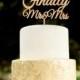 Finally Mr & Mrs Wedding  Cake Topper   Wood Cake Topper Golden Wedding Cake Topper Silver Cake Topper