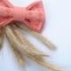 Peachbo Bow tie Wedding bow tie Peаch bowtie Embroidered bow tie Groomsmen For wedding in salmon Fliege pfirsich Noeud papillon Pink Necktie