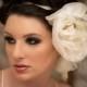 Weddings Hair Accessories Flower Crown Head Piece Ivory Gold Sash Bridal Hair Bride Hair Accessories XL Flower Headband