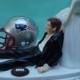 Wedding Cake Topper New England Patriots Pats Football Themed w/ Garter Humorous Sports Fan Bride and Groom Fun Centerpiece Reception Gift