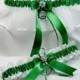 EMERALD IRISH Wedding garters claddaugh Garter set