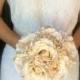 ivory rose bouquet with pearls and gold lace vow renewal bouquet vintage inspired bouquet pearl bouquet