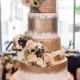 Gold Wedding Cake - Stacy Anderson Photography - Belle The Magazine