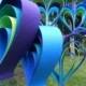 PEACOCK Heart Garlands. 10 Hearts. Wedding, Shower Decoration, Home Decor. Custom Orders Welcome. Any Color Available