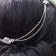 Bridal hair chain headpiece - silver chain headpiece - Downton Abbey 1920s headpiece - wedding hair accessory