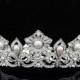 Full Bridal Crown, Princess Bride Swarovski Crystal Pearl Wedding Crown, Bridal Diadem, Wedding Tiara, Diamante Tiara, Bridal Tiara SHA8647