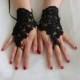 Gothic black, lace wedding gloves, costume gloves,halloween gloves, free shipping!