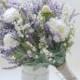 Wildflower Bridal Bouquet - Rustic Bouquet, Lavender Wildflower Bouquet, Shabby Chic Bouquet, Bridal Bouquet, Boho Bouquet