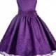 Wedding Floral Lace Overlay purple flower girl dress toddler Princess children tulle bridesmaid toddler size 6-9m 12-18m 2 4 6 8 10 12 