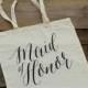 Maid of Honor Tote Bag - Natural Canvas - MOH Gift, Maid of Honor Gift, Wedding Tote Bags, Bridal Party Gift, Bridesmaid Gifts Totes