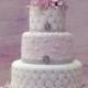 Lavender And White Wedding Cake