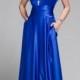 Long Evening Dress Cobalt Blue Satin Gown Floor Length Flared Maxi Dress Bridesmaid Blue Sleeveless Dress