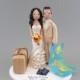 Customized Travel Theme Wedding Cake Topper