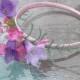 Pink and Lavender Fairy Flower Headband Crown, Floral Garland Wreath for Fairy Dress Up, Festivals, or Weddings G05