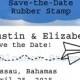 Destination Wedding Paper Airplane Save the Date Rubber Stamp -  Handmade by Blossom Stamps
