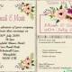 Floral invitation, Printable wedding invitation set, Floral wedding invites, save the date, Rsvp, print your own, DIY invitations,