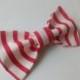 Bow tie for men Men's white bowtie with vertical red stripes Noeud papillon pour l'obtention du diplôme Men's vlinderdas voor het afstuderen