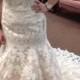 H1582 Designer inspired Sweetheart neck lace mermaid wedding dress