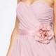 WEDDING Chiffon Mini Bandeau Dress With Detachable Corsage Belt