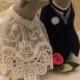 Mr and Mrs Mouse Wedding Cake Toppers, Felt Mice decorations  soft sculpture