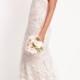Bridal Halter Neck Lace Maxi Dress White