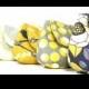 Gray Yellow Bridesmaids Clutches Choose Your Fabric Set of 8